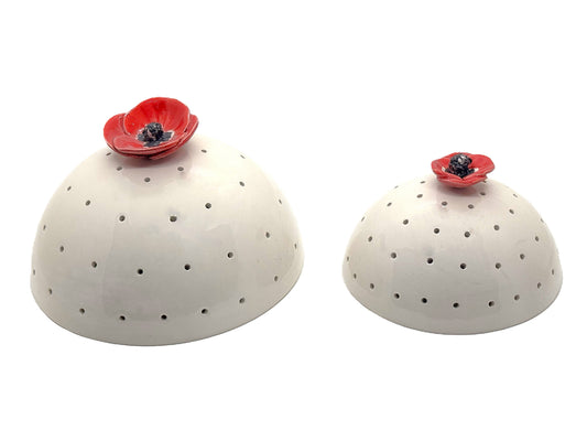 demi sphère coquelicot